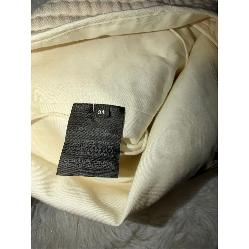 Isabel Marant size 34 cream mini skirt with side buckle
